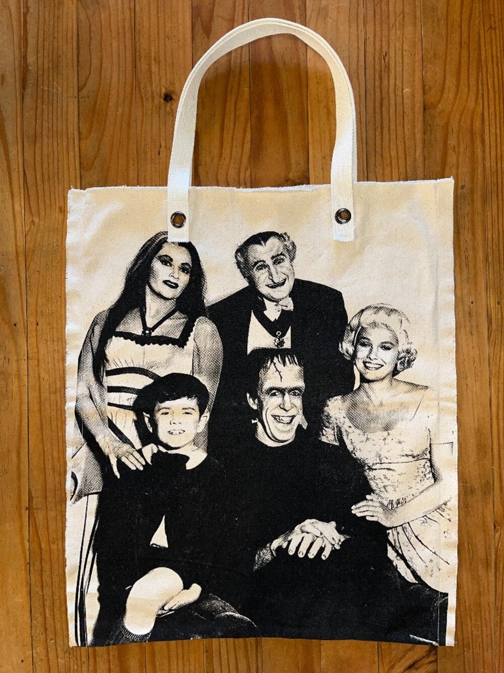 XL Canvas The Munsters Print Tote Bag
